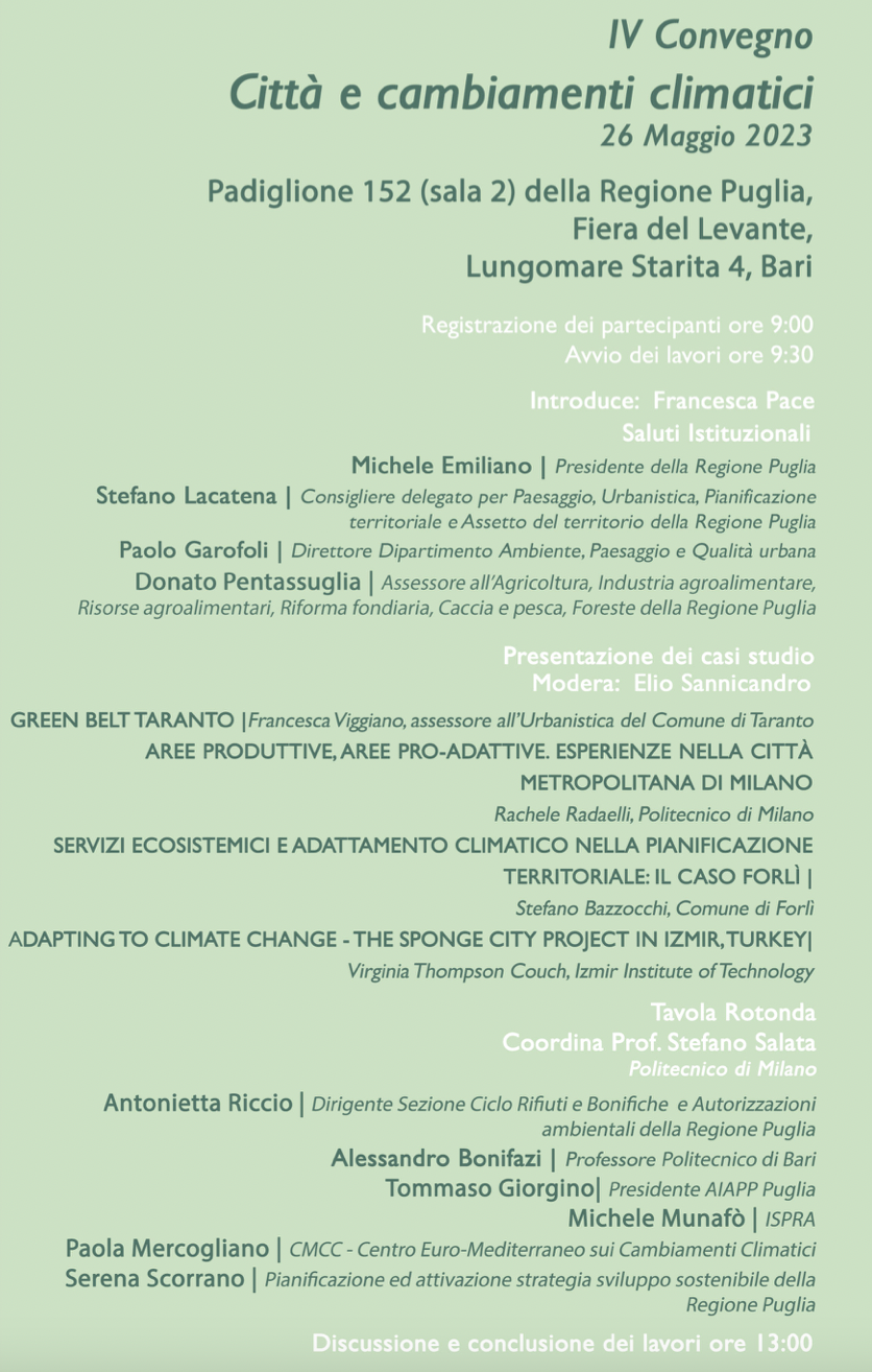 Città e cambiamenti climatici